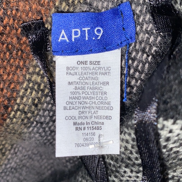 NWT Pretty brown gray black and cream wrap - Picture 7 of 7